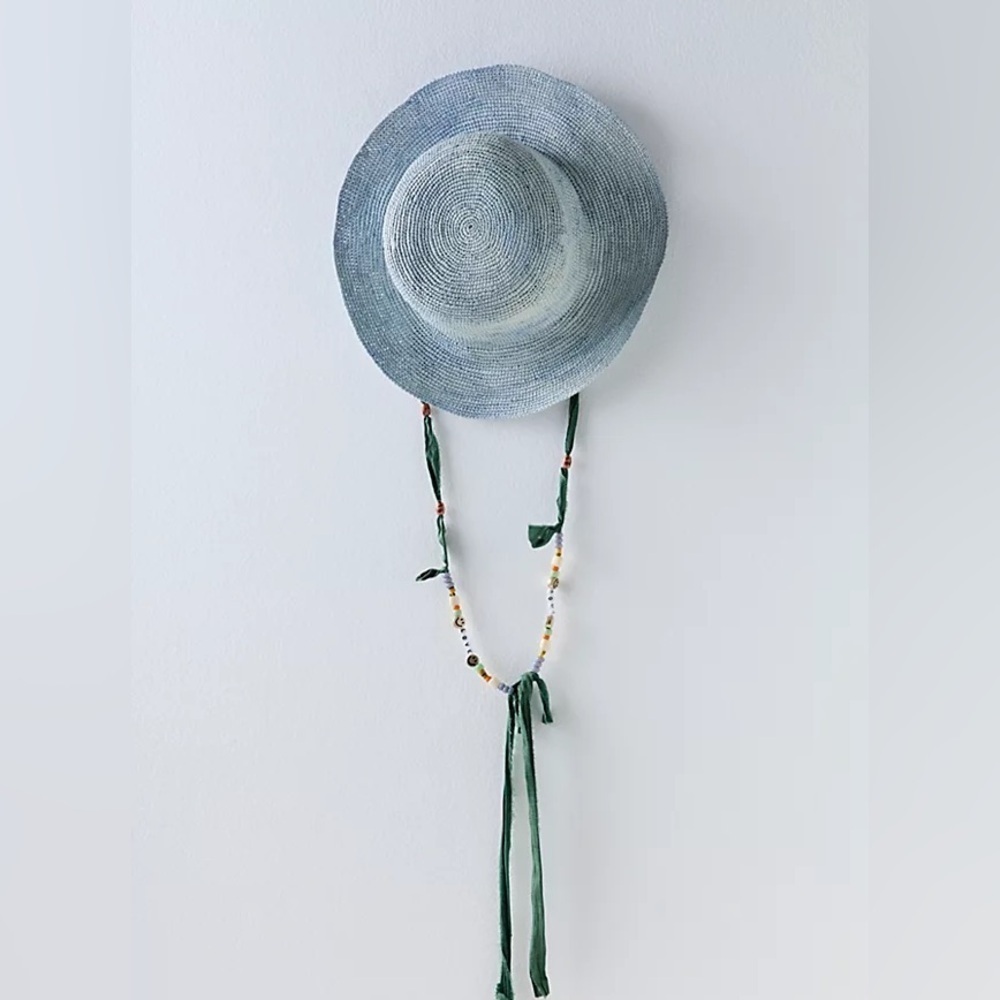 Free People X Modern Monarchie size small Elegant Blue New wtag Sun Hat Rio Star
